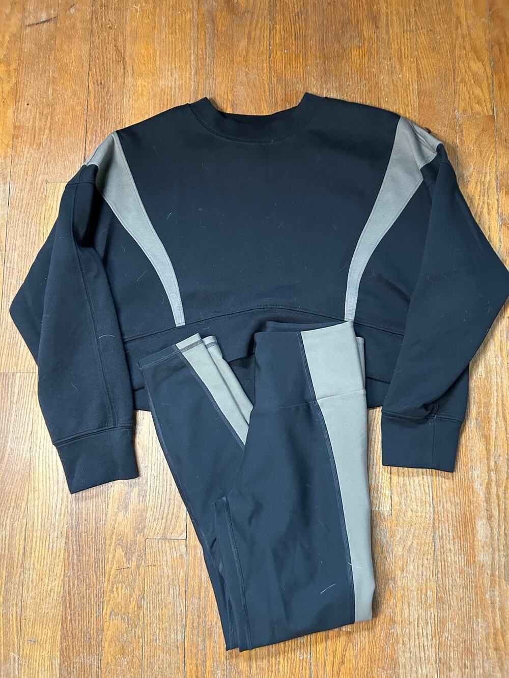 YPB Abercrombie Neoknit Matching SET Womens S Crop Crew Sweatshirt + Leggings
